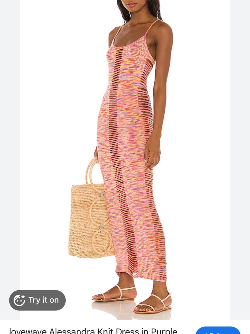Alessandra Knit Maxi Dress in Purple Multi
